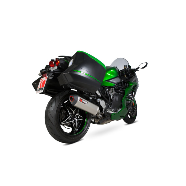 Scorpion Exhaust Kawasaki Ninja H2-SX / H2-SX SE 2018 - 2020 Serket Parallel Slip-on Titanium Sleeve